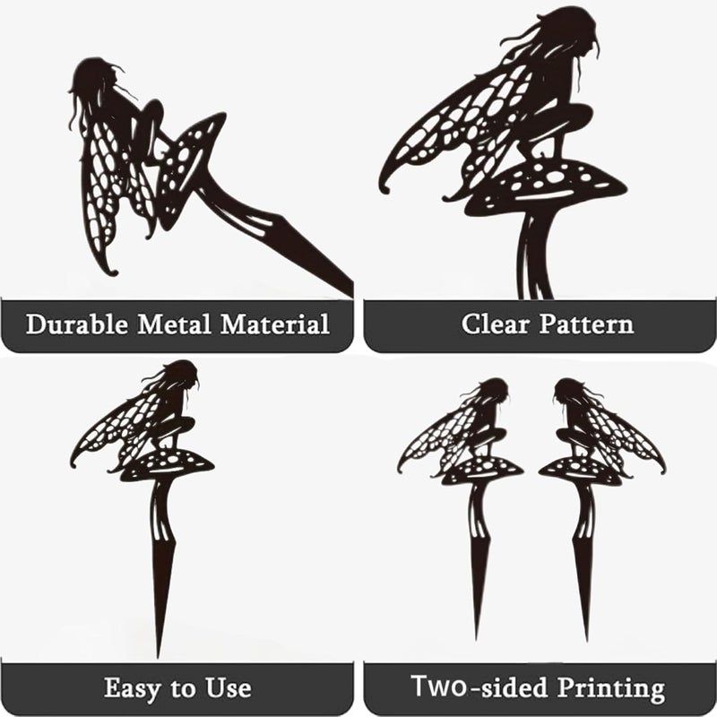 Garkup Decorative Garden Stakes, Fairy Garden Statues for Home and Garden (3) - Image 4